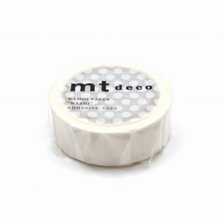 mt Deco Washi Tape — Dot White — pattern detail