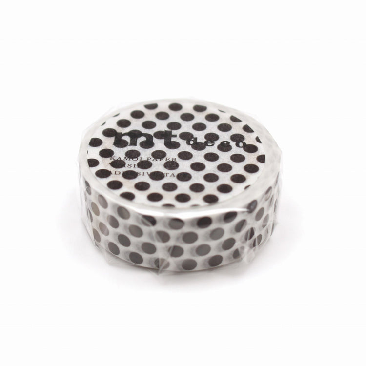 mt Deco Washi Tape — Dot Black 2 — pattern detail