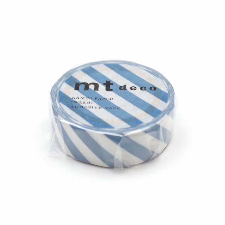 mt Deco Washi Tape — Stripe Grayish Sky — pattern detail