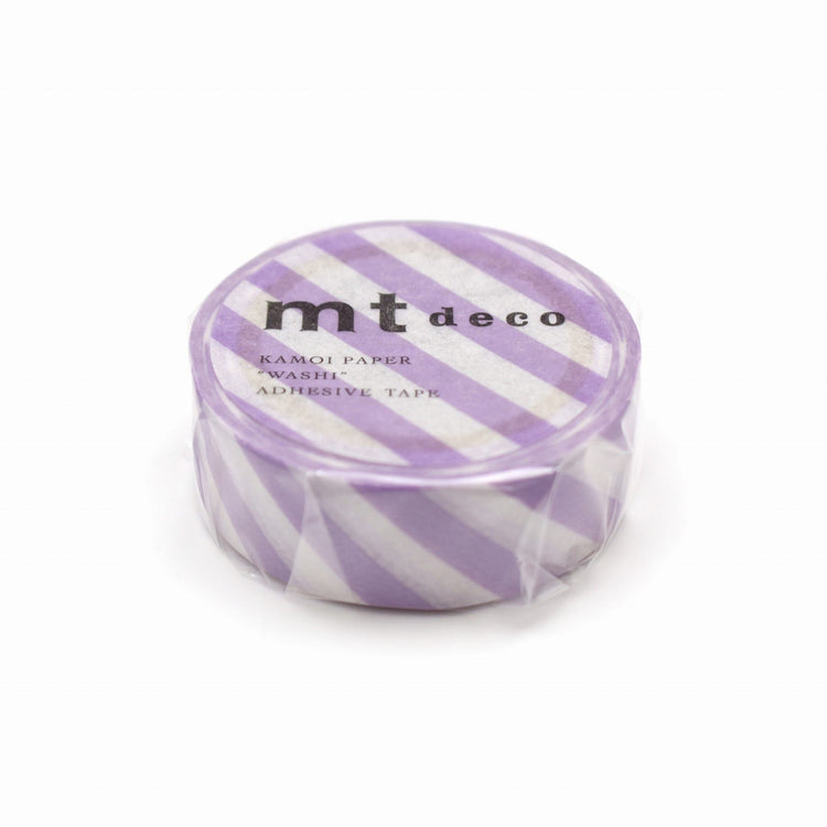 mt Deco Washi Tape — Stripe Lilac 2 — pattern detail