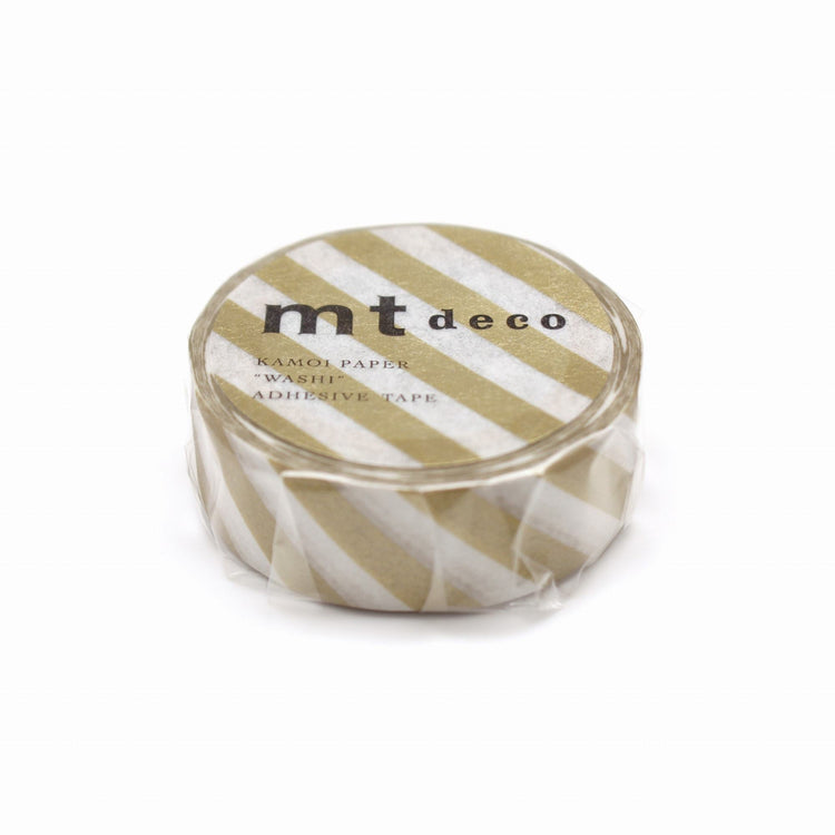 mt Deco Washi Tape — Stripe Gold 2 — pattern detail
