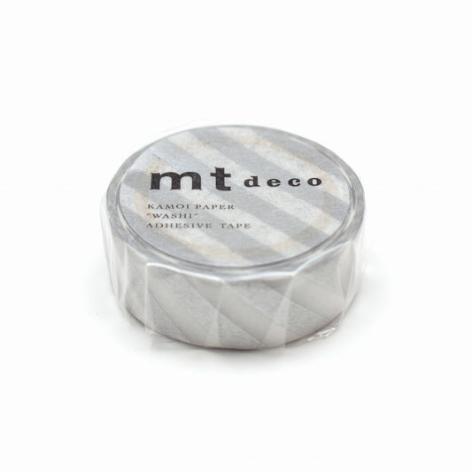 mt Deco Washi Tape — Stripe Silver 2 — pattern detail