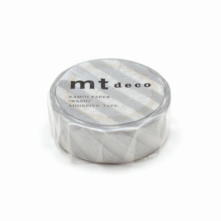 mt Deco Washi Tape — Stripe Silver 2 — pattern detail