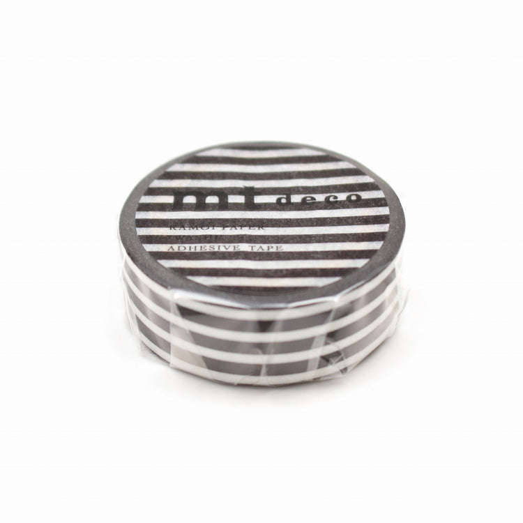 mt Deco Washi Tape — Border Black — pattern detail