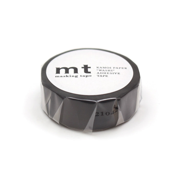 mt Basic Washi Tape — Matte Black 7m — pattern detail