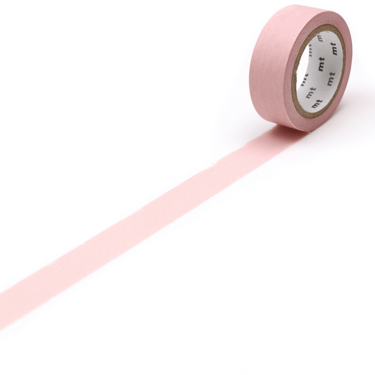 mt Basic Washi Tape — Pastel Scarlet 7m — roll front