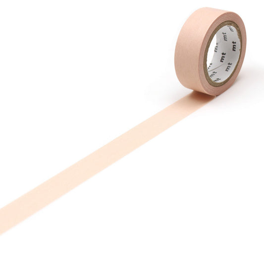 mt Basic Washi Tape — Pastel Carrot 7m — roll front