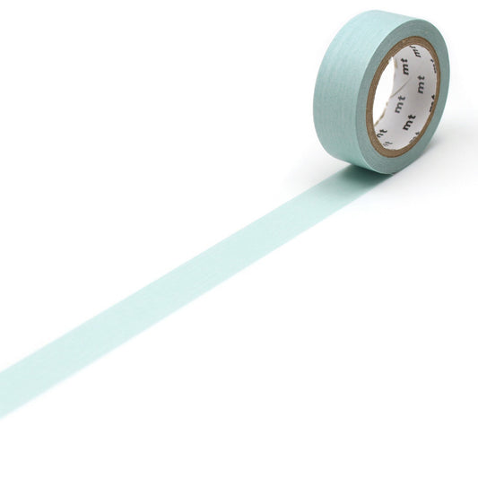 mt Basic Washi Tape — Pastel Turquoise 7m — roll front