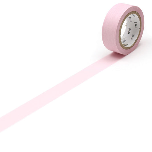 mt Basic Washi Tape — Pastel Rose 7m — roll front
