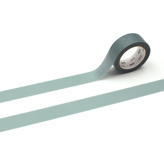 mt Basic Washi Tape — Charcoal Gray — roll front