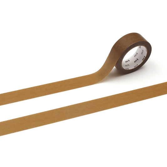 mt Basic Washi Tape — Ochre — roll front