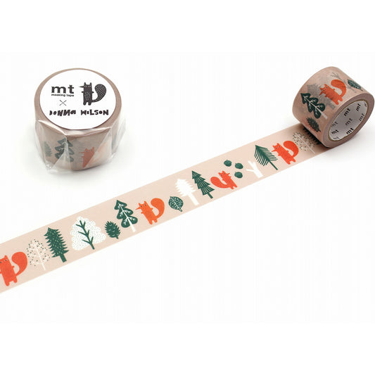 mt x Donna Wilson Washi Tape — Cyril In The Forest — roll front