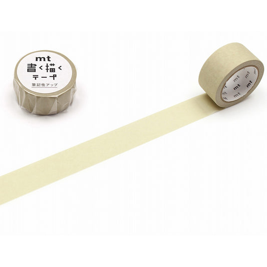mt Kaku Kaku Write And Draw Washi Tape — Dull Yellow — roll front