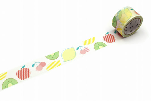 mt Kaku Kaku Write And Draw Washi Tape — Seasonal Fruits — pattern detail