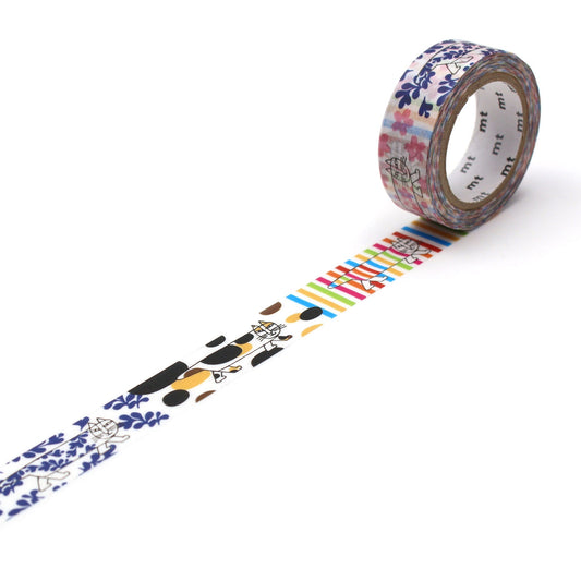 mt x Lisa Larson Washi Tape — Mikey Pattern — roll front