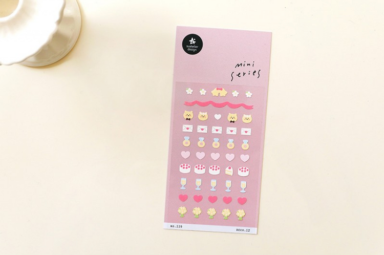 Suatelier Sticker Mini Series Deco.12 — Wedding — with packaging