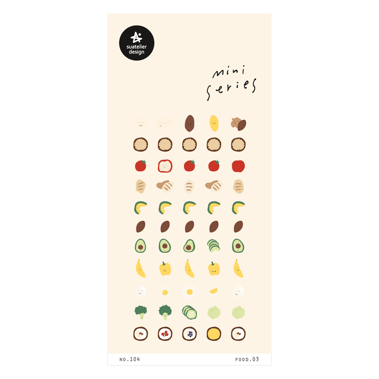 Suatelier Sticker — Food.03 — sheet front