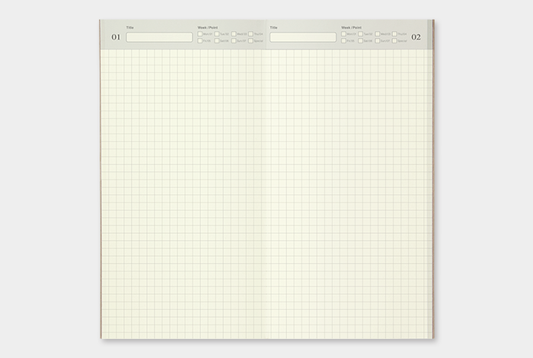 Traveler's Notebook Refill 002 (Regular Size) - Grid — in use