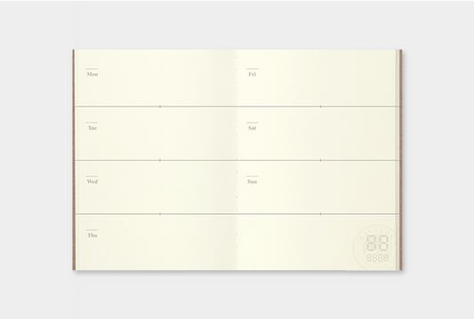 Traveler's Notebook Refill 007 (Passport Size) — Weekly Diary — in use