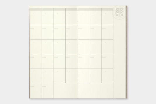 Traveler's Notebook Refill 017 (Regular Size) - Monthly Diary | Washi Wednesday