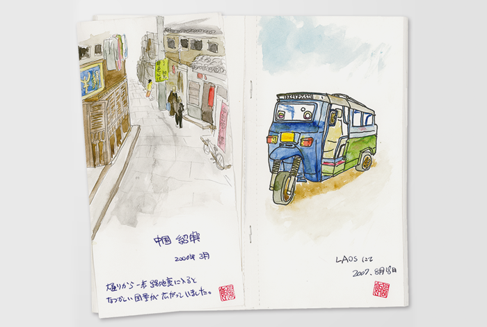 Traveler's Notebook Refill 012 (Regular Size) — Sketch Paper — size reference