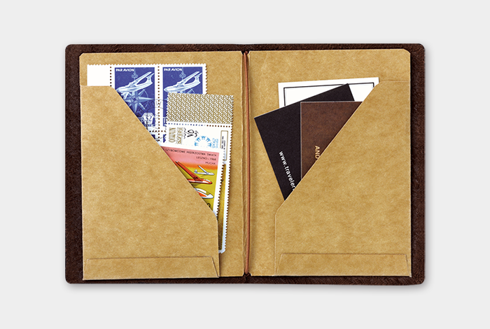 Traveler's Notebook Refill 010 (Passport Size) — Kraft Paper Folder — size reference