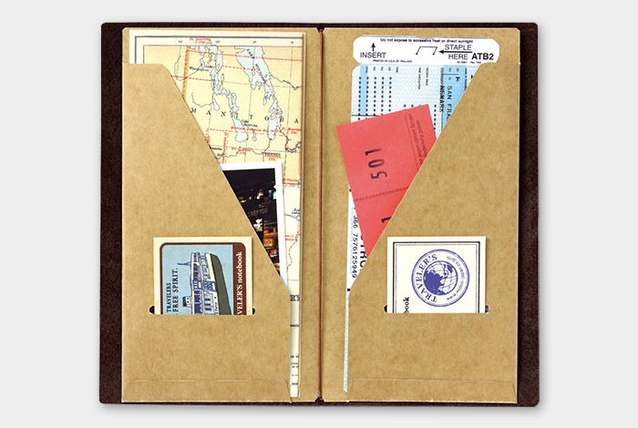 Traveler's Notebook Refill 020 (Regular Size) — Kraft Paper Folder — size reference