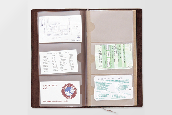 Traveler's Notebook Refill 007 (Regular Size) — Card File — size reference