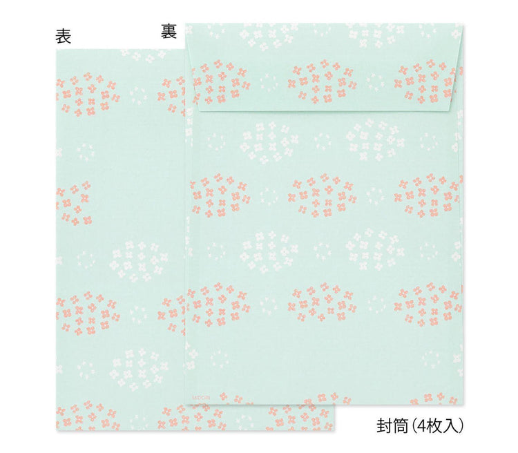 Midori Letter Set with Stickers — Rabbit — flat lay