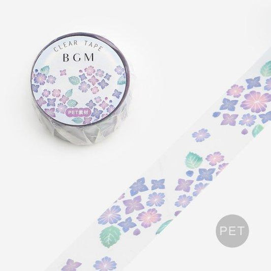 BGM Clear Tape — Hydrangea — roll front