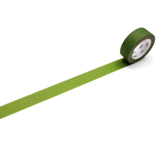 mt Basic Washi Tape — Matte Olive Green 7m — pattern detail