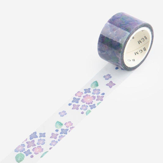 BGM Clear Tape — Hydrangea — pattern detail