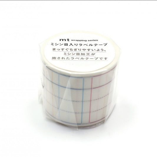 mt Perforated Label Tape — Memo Ruled — pattern detail