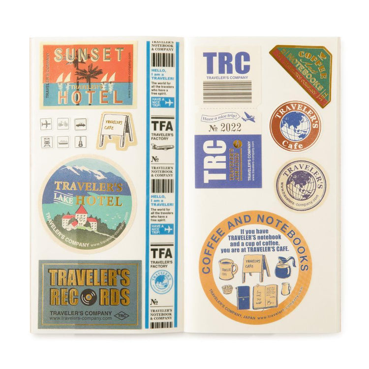 Traveler's Notebook Refill — Sticker Release Paper — in use