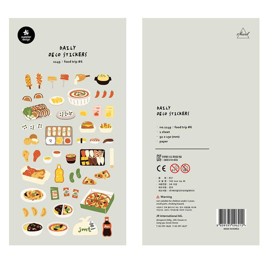 Suatelier Sticker — Food Trip 6 — sheet front