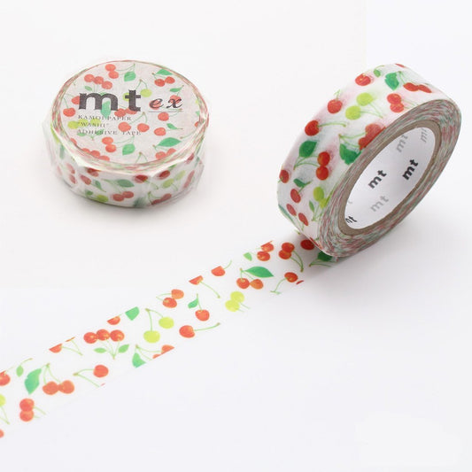 mt EX Washi Tape — Cherries — roll front
