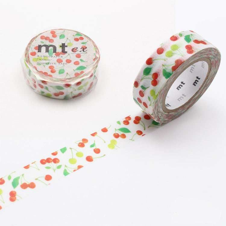 mt EX Washi Tape — Cherries — roll front