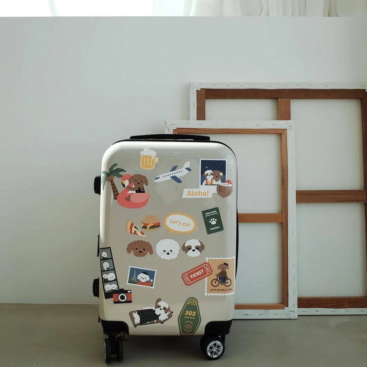 Suatelier Travel Luggage Sticker Pack — Let's Go On A Trip — sticker detail