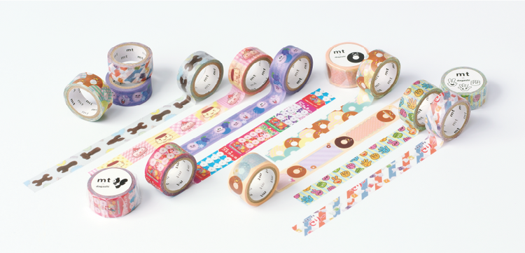 mt x Dagashi Washi Tape — Tool Chocolate — roll side view