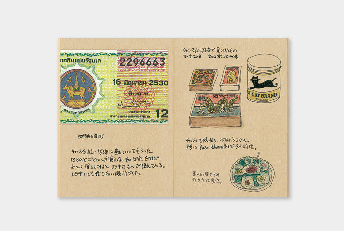 Traveler's Notebook Refill 009 (Passport Size) — Kraft Paper — size reference