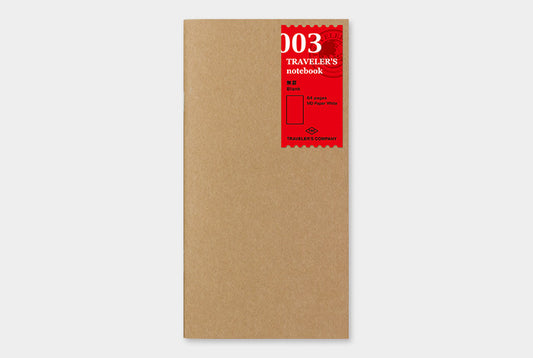 Traveler's Notebook Refill 003 (Regular Size) - Blank — front view
