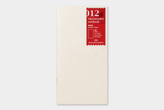 Traveler's Notebook Refill 012 (Regular Size) — Sketch Paper — front view