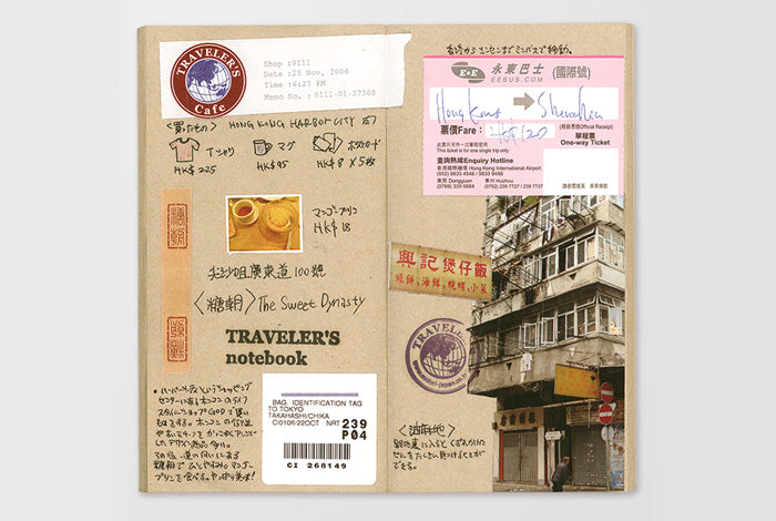 Traveler's Notebook Refill 014 (Regular Size) — Kraft Paper — size reference