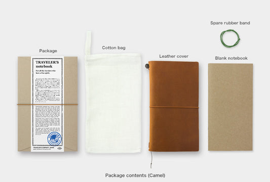 Traveler's Notebook Starter Kit (Regular Size) - Brown (13715006) — in use