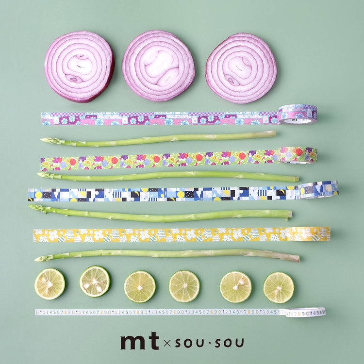 mt x SOU・SOU Washi Tape — Passion — roll side view