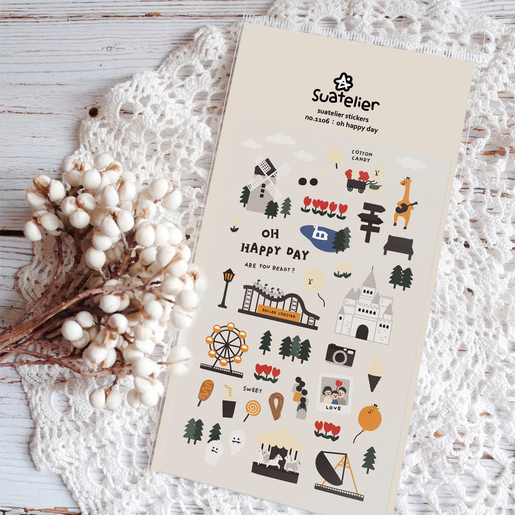 Suatelier Sticker — Oh Happy Day — sheet front