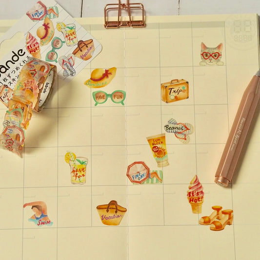 Bande Summer Vacation Washi Roll Sticker