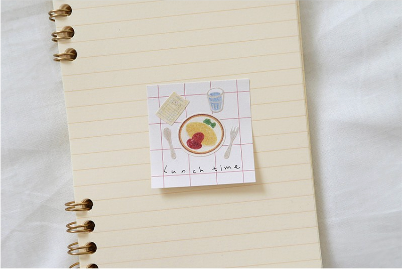 Suatelier Daily Deco Stickers — Kissaten — applied in a journal
