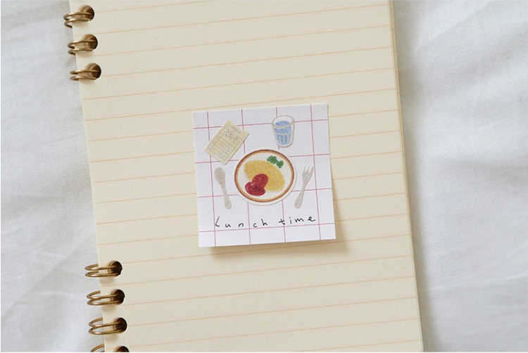 Suatelier Daily Deco Stickers — Kissaten — applied in a journal