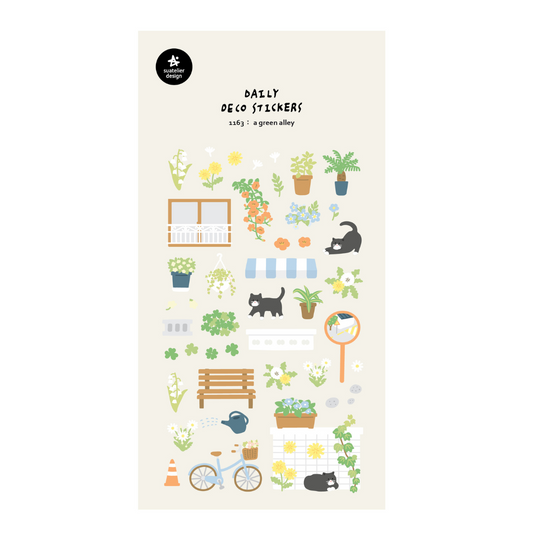 Suatelier Daily Deco Stickers — A Green Alley — sheet front